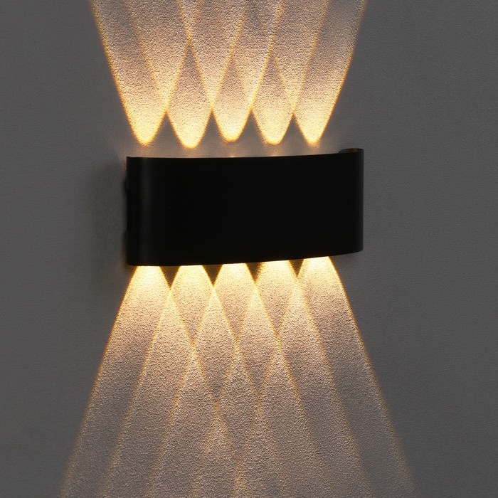 Светильник фасадный  Светильник фасадный "Полусфера", FSD-099, 10 Вт, 3000К, 5 лучей, IP65, 220 В, металл, черный   10085