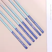 Свечи в торт, 6 штук Happy, 17 см, розовый с голубым
