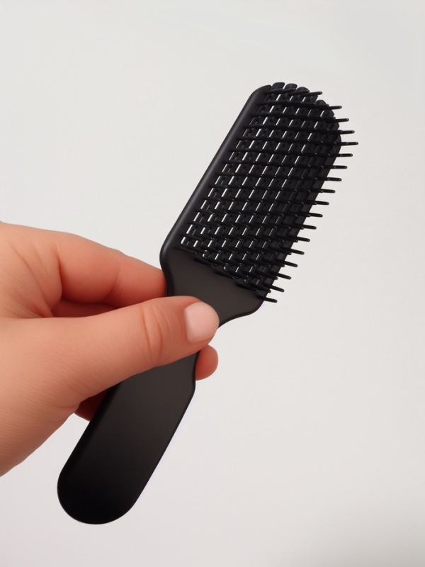 Расческа широкая ДЛЯ СУШКИ ВОЛОС 18*4,5*2,2см пластик черный пакет QF