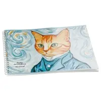 Альбом для рисования А4, 40 листов на гребне &laquo;Ван Кот&raquo;, блок офсет 100 г/м&sup2;, МИКС