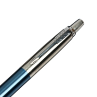 Ручка шариковая Parker Jotter Core Waterloo Blue CT M, корпус из нержавеющей стали, голубой глянцевый/ хром, синие чернила