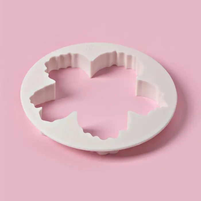 Формы для вырезания теста и мастики Доляна &laquo;Пионы&raquo;, набор 4 шт.: d=8.5/10 /11.5/14.5 см, пластик, белые