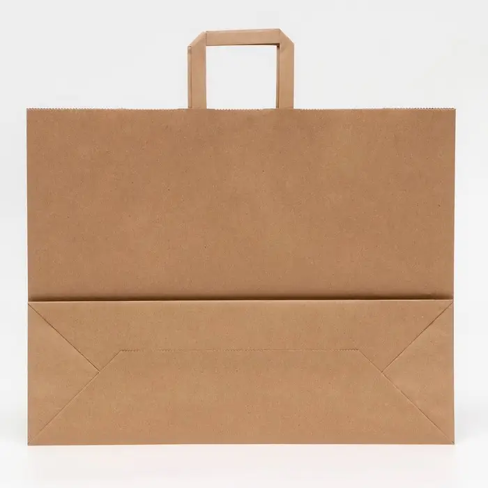 Пакет бумажный крафт 90 г/м², плоская ручка, 45 х 15 х 35 см Пакет бумажный крафт 90 г/м², плоская ручка, 45 х 15 х 35 см