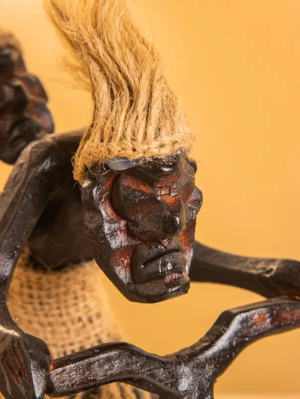 Сувенир &laquo;Аборигены на мопеде&raquo;, 18 см, дерево