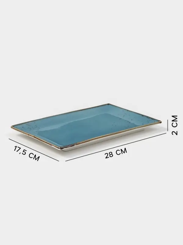 Блюдо для подачи Magistro &laquo;Церера&raquo;, 28&times;17.5 см, фарфор, голубое