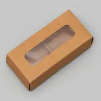 Коробка для 2 конфеты, крафт, 5×10.5×3.5 см