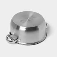 Набор кастрюль из нержавеющей стали Доляна &laquo;Сильве&raquo;, 3 предмета: 2.3 л, 3.2 л, 4.2 л, крышки