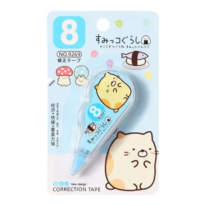 Корректор-лента 3 м х 5 мм, блистер, европодвес, корпус прозрачный с рисунком МИКС Корректор-лента 3 м х 5 мм, блистер, европодвес, корпус прозрачный с рисунком МИКС