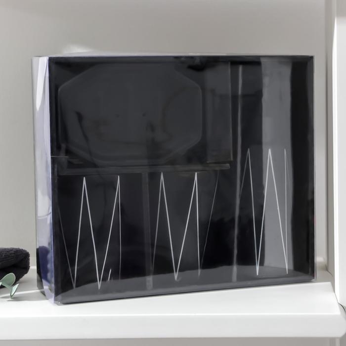 Набор для ванной комнаты «Локо», 4 предмета (дозатор для мыла 280 мл, мыльница, 2 стакана 250 мл), цвет чёрный Набор для ванной комнаты «Локо», 4 предмета (дозатор для мыла 280 мл, мыльница, 2 стакана 250 мл), цвет чёрный