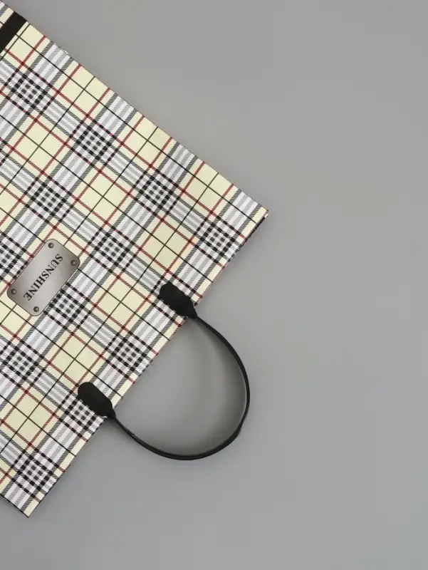 Пакет &laquo;Серый в клетку&raquo;, мягкий пластик, 29&times;30 см, 100 мкм