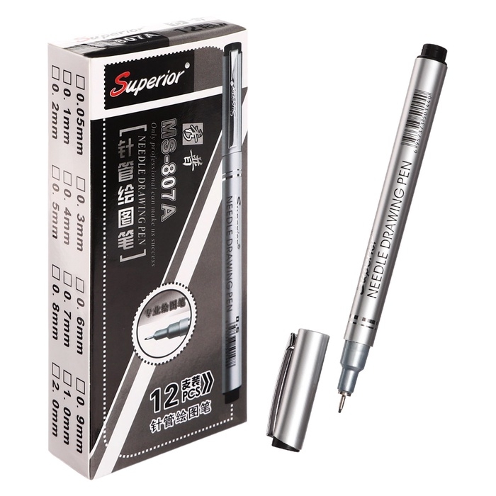 Маркер профессиональный линер черный, тонкая линия, 0.4 мм Маркер профессиональный линер черный, тонкая линия, 0.4 мм