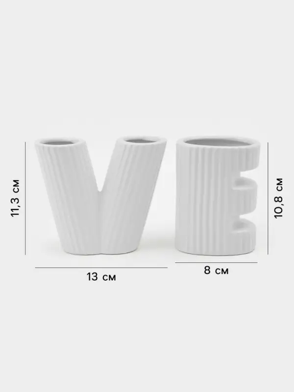 Набор для ванной Love, 4 предмета, дозатор для мыла, 2 стакана, мыльница, 200 мл, керамика, белый