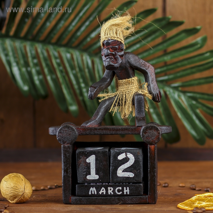 Сувенир «Абориген-календарь», 18×11×8 см, дерево Сувенир «Абориген-календарь», 18×11×8 см, дерево