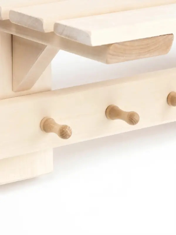 Полка - вешалка "Сосновская №1" 7 крючков 79х27х29 см