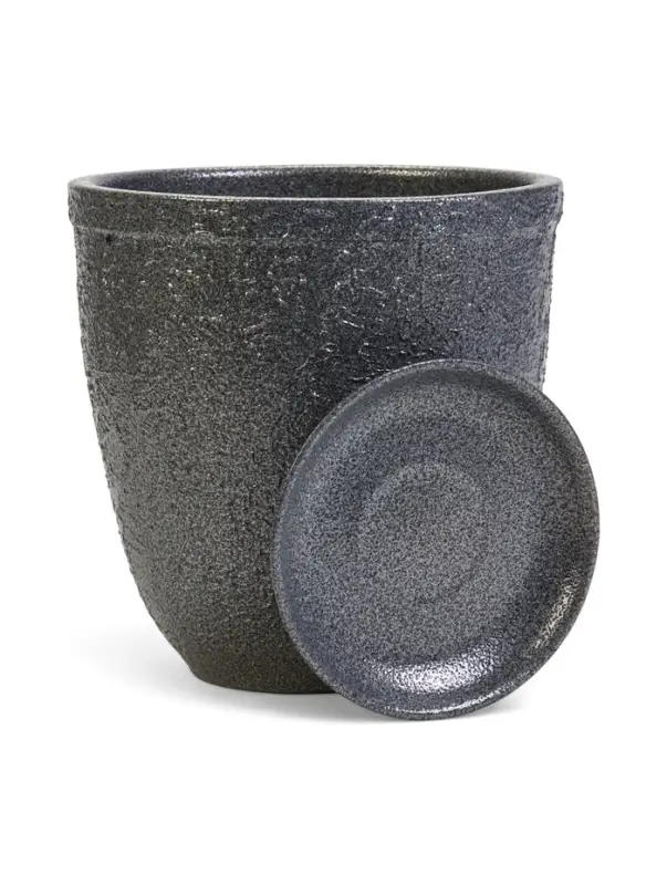 Горшок цветочный с поддоном 2,4 л, керамика  Горшок цветочный с поддоном 2,4 л, керамика "Шагрень" (М)