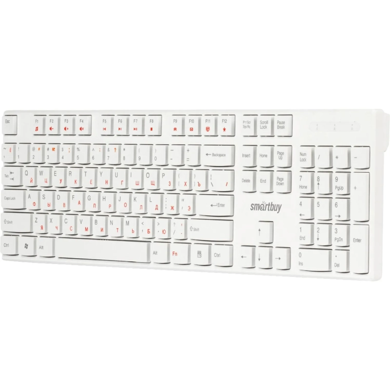 Клавиатура Smartbuy ONE 238 проводная мультимедийная USB белая (SBK-238U-W)