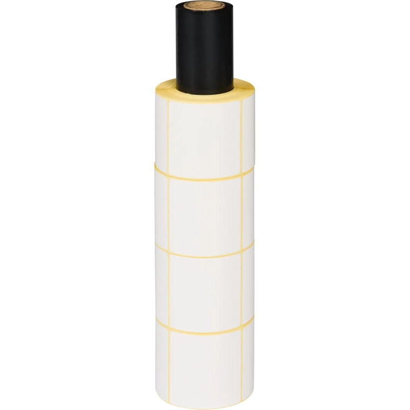 Термотрансферные этикетки ПГЛ 58х60 (4 шт.)+риббон WAX 60x100 в комплекте