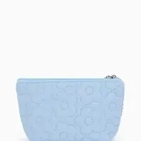 Косметичка дор Цветок 22*6*16, отд на молнии, голубой