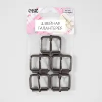 Пряжка проволочная, 3.2&times;2.8 см, 25 мм, 5 шт., цвет чёрный никель