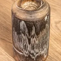 Подсвечник, d=3 см, 8&times;8&times;20 см, дерево джати, тёмно-коричневый