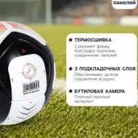Футбольный мяч Minsa FB500 THB, термосклейка, 12 панелей, размер 5