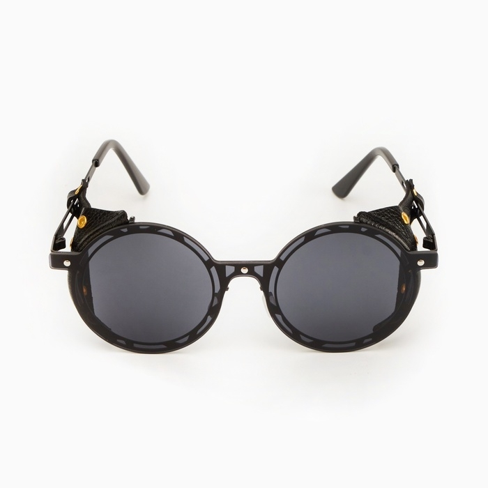 Очки солнцезащитные женские, uv 400, кожаные шторки, дужка 14.7 см, ширина 14.4 см, линза 7 х 5.5 см 9909 Очки солнцезащитные женские, uv 400, кожаные шторки, дужка 14.7 см, ширина 14.4 см, линза 7 х 5.5 см 9909