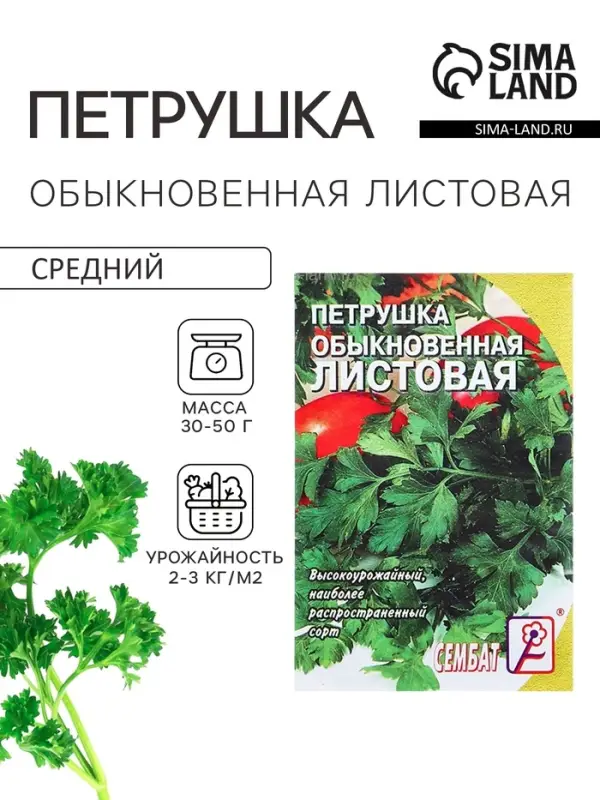 Семена Петрушка "Обыкновенная листовая", 3 г