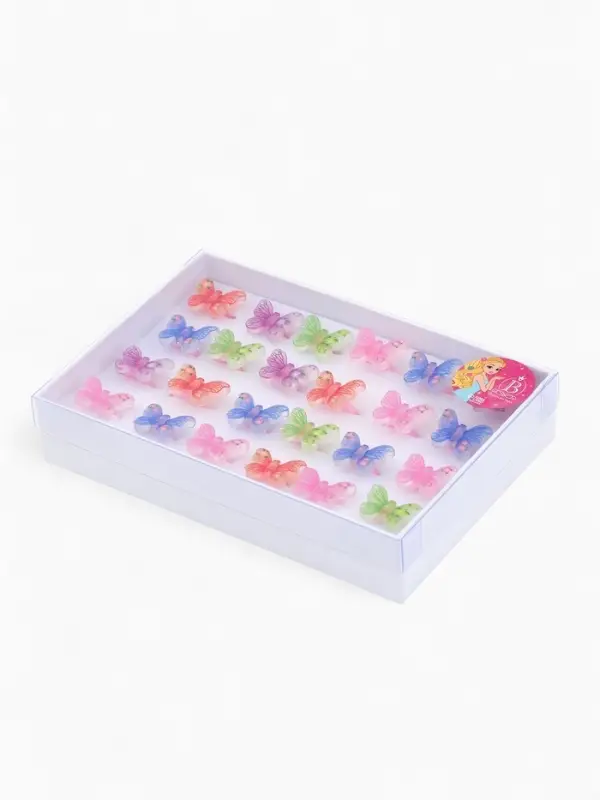 Кольцо «Выбражулька» бабочка, форма МИКС, цветное, безразмерное