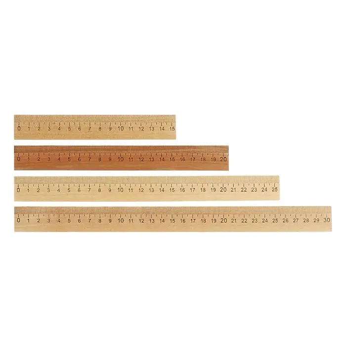 Набор 4 линейки деревянные (15 см, 20 см, 25 см, 30 см) Набор 4 линейки деревянные (15 см, 20 см, 25 см, 30 см)