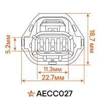 Разъём 3 pin с проводами для датчика фазы Mitsubishi Lancer IX, Hyundai Getz