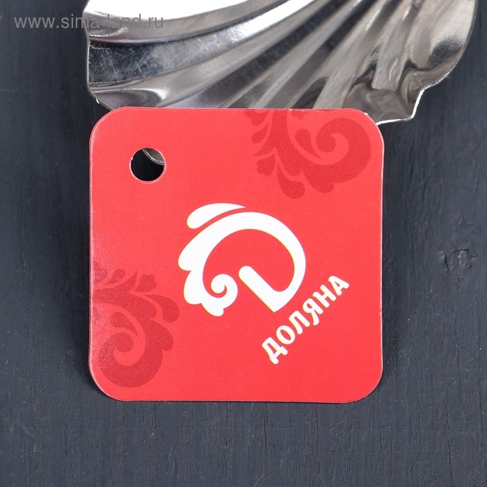 Ложка гарнирная из нержавеющей стали «Королевство», 30 мл, h=23 см, цвет серебряный Ложка гарнирная из нержавеющей стали «Королевство», 30 мл, h=23 см, цвет серебряный