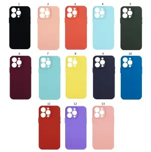 Чехол iPhone 13 Pro Max Silicone WS (без лого, в прозрачном пакете)