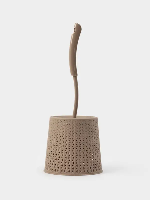 Ёршик для унитаза &laquo;Практик. Ротанг&raquo;, 14&times;14&times;40 см, с подставкой, МИКС