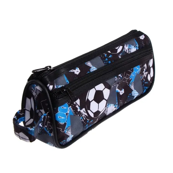 Пенал школьный на молнии Calligrata &laquo;Футбол&raquo;, 2 отделения, МИКС