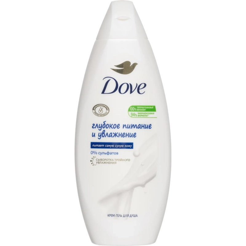 Гель для душа ДАВ Глубокое Питание и Увлажнение крем 250 мл