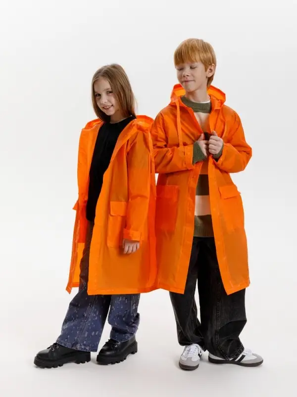 Дождевик детский RainDrop Kids, оранжевый, 10 лет (рост 130-140) Дождевик детский RainDrop Kids, оранжевый, 10 лет (рост 130-140)