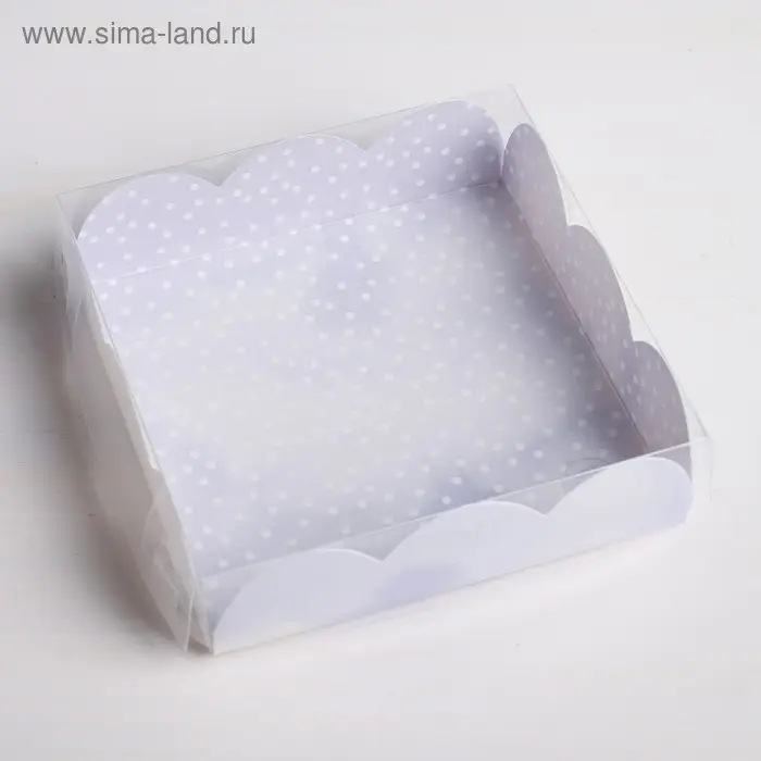 Коробка для печенья, кондитерская упаковка с пластиковой крышкой, Just for you, 10.5 х 10.5 х 3 см Коробка для печенья, кондитерская упаковка с пластиковой крышкой, Just for you, 10.5 х 10.5 х 3 см