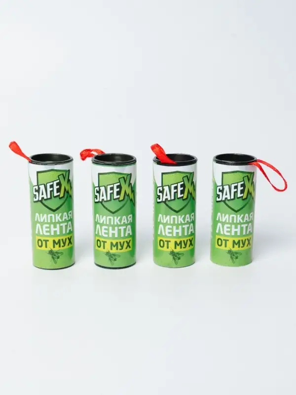 Липкая лента от мух SAFEX, набор, 4 шт.