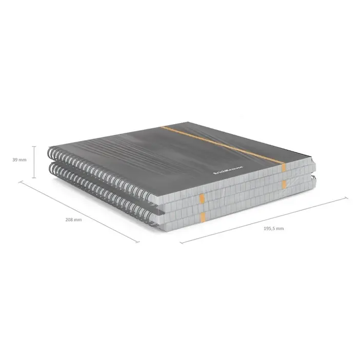 Тетрадь на спирали ErichKrause. Accent А5, 80 листов, в клетку, пластиковая обложка, на резинке, блок офсет, МИКС