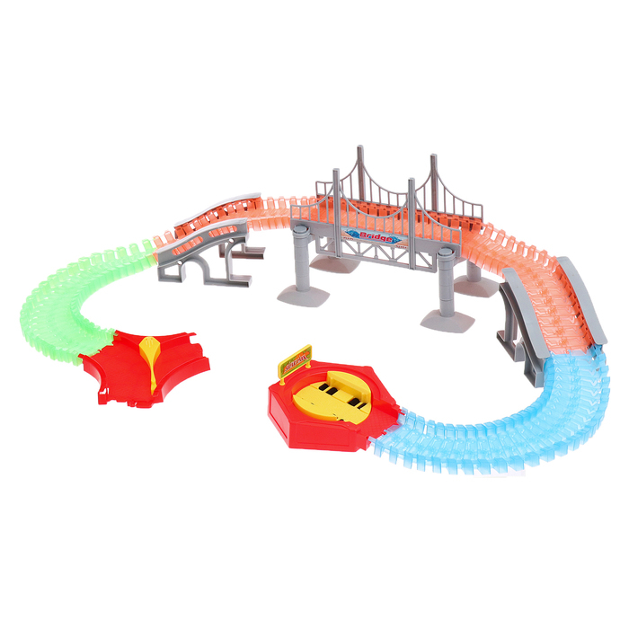 Автотрек «Магический Трек», гибкий, светится в темноте, 198 деталей, поворот Автотрек «Магический Трек», гибкий, светится в темноте, 198 деталей, поворот