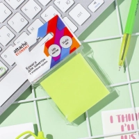 Стикеры  с клеев.краем 51x51 мм 100 лист неоновый зеленый