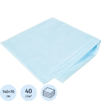 Простыня стерильная 140X70 пл. 40 ламинированная, голубая  Гекса