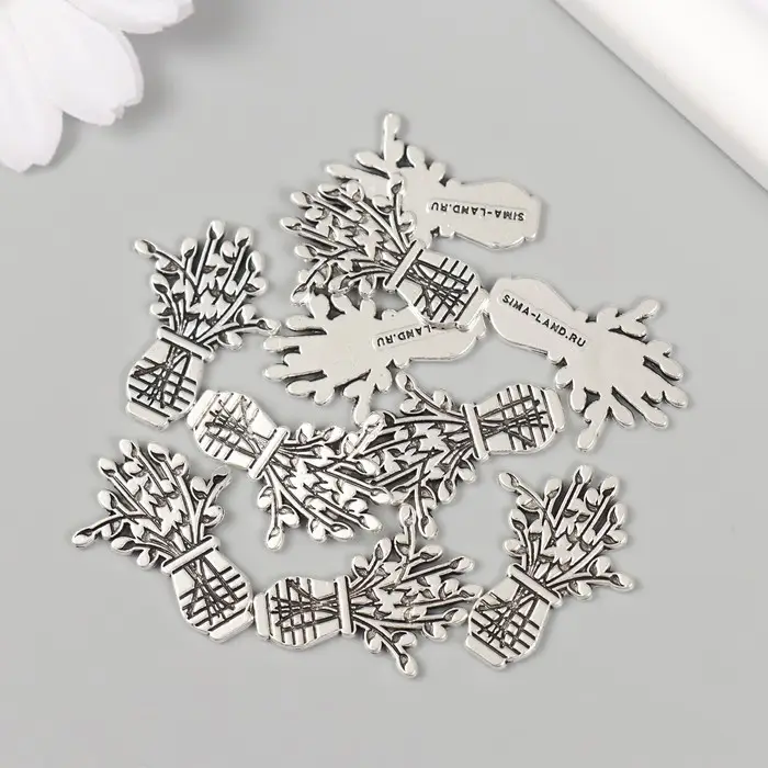 Декоративный элемент для творчества «Арт Узор. Верба в вазе», 2.5×1.9 см