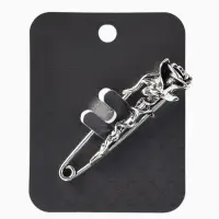 Булавка &laquo;Цветок&raquo; роза, L=5см, цвет чернёное серебро