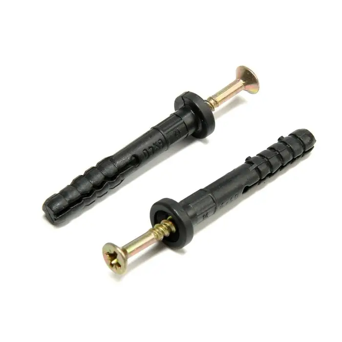 Дюбель-гвоздь СТРОЙБАТ, цилиндрический бортик, полипропиленовый, 6×40 мм, 18 шт.