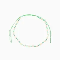 Ожерелье с ракушками &laquo;Халия&raquo;, длина 35 см, зелёное