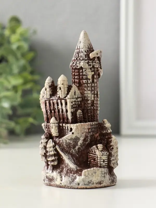 Фигура Фигура "Замок" размер 12х6 см, гипс, цвет коричневый