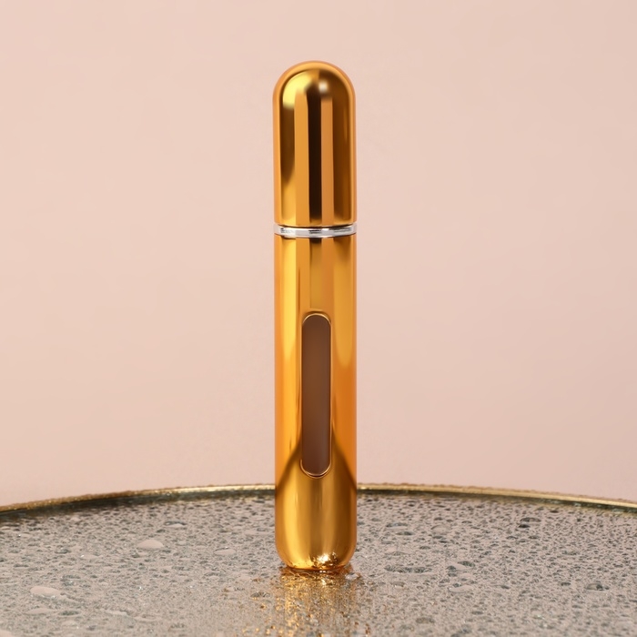 Атомайзер для парфюма, с распылителем, 8 мл, цвет золотистый Атомайзер для парфюма, с распылителем, 8 мл, цвет золотистый