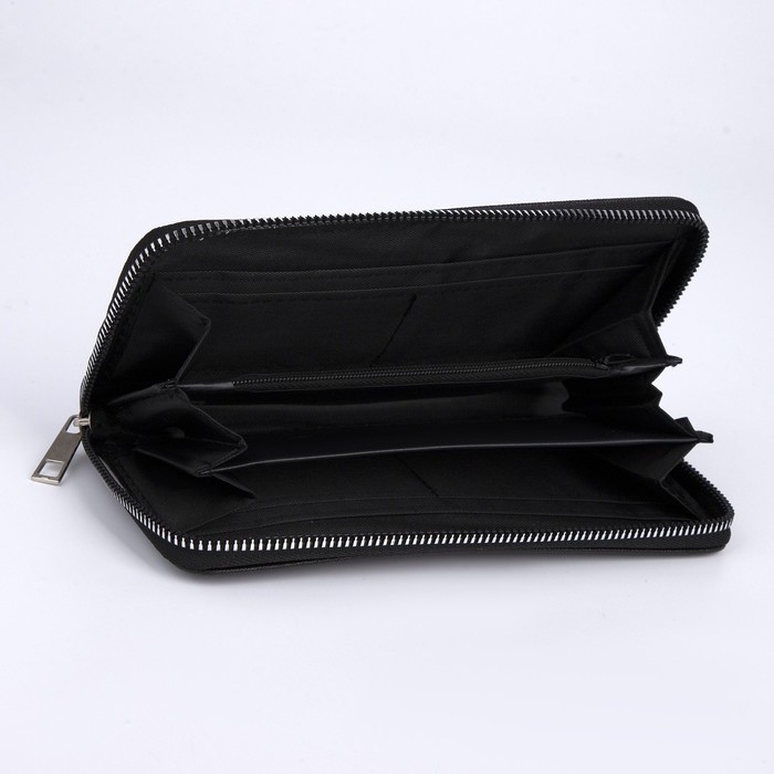 Кошелёк женский, отдел на молнии, цвет чёрный Кошелёк женский, отдел на молнии, цвет чёрный