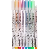 Набор гелевых ручек SKETCH&ART Uni Write.GLITTER 1мм, блестки, 8цв 20-0309